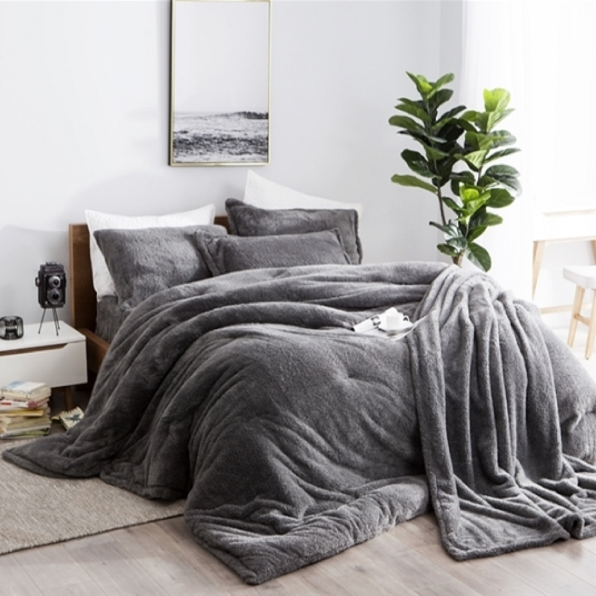 Coma Inducer?? Comforter - Charcoal - Oversized Bedding