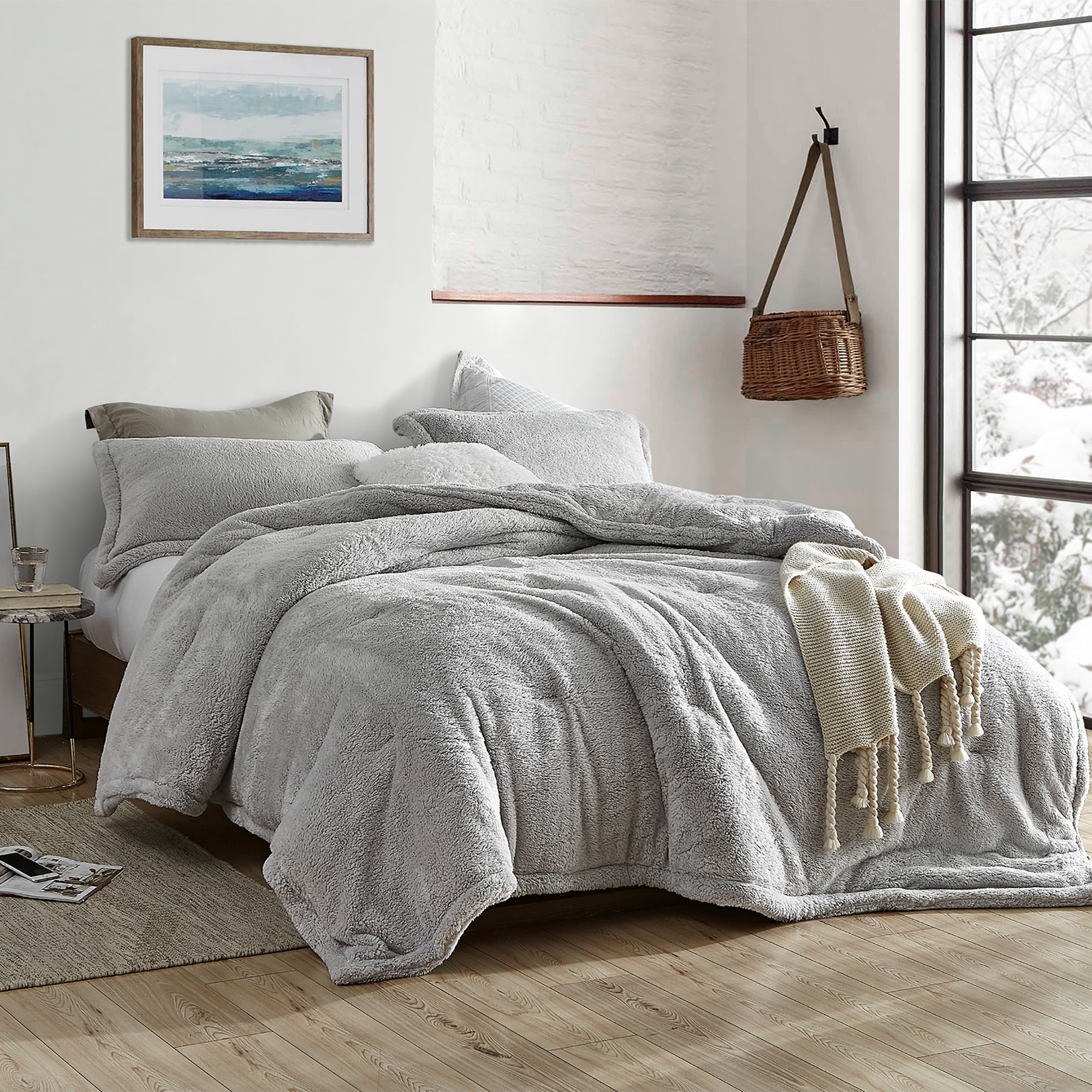 Coma Inducer® Oversized Comforter - The Original Plush - Silver Stone