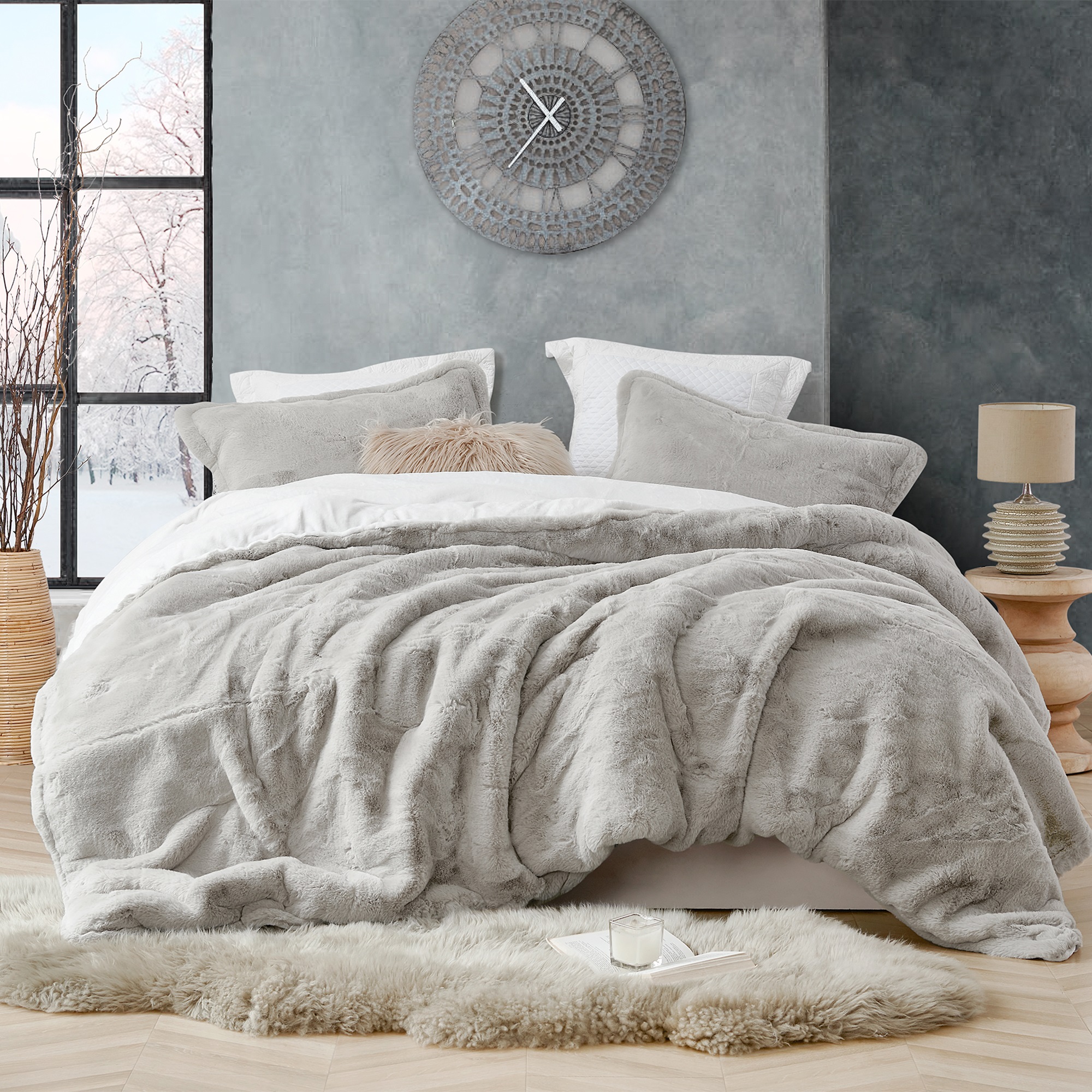 Coma Inducer?? Oversized Comforter - Chunky Bunny - Stone Taupe