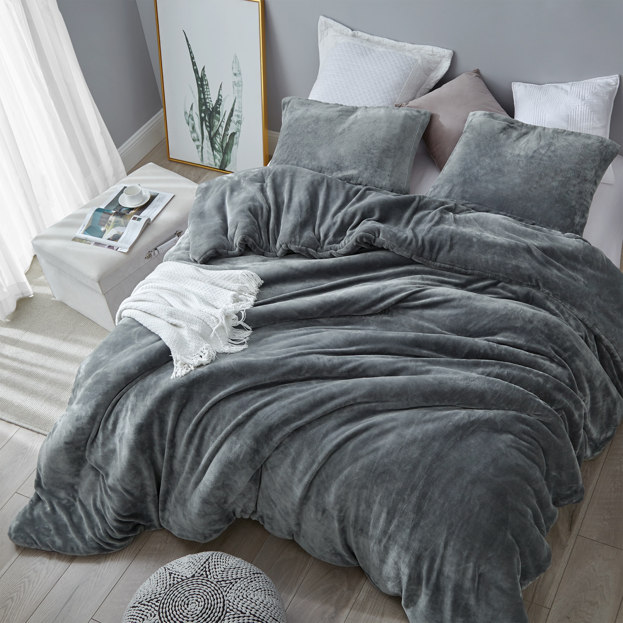 Coma Inducer?? Oversized Comforter - The Original Plush - Steel Gray