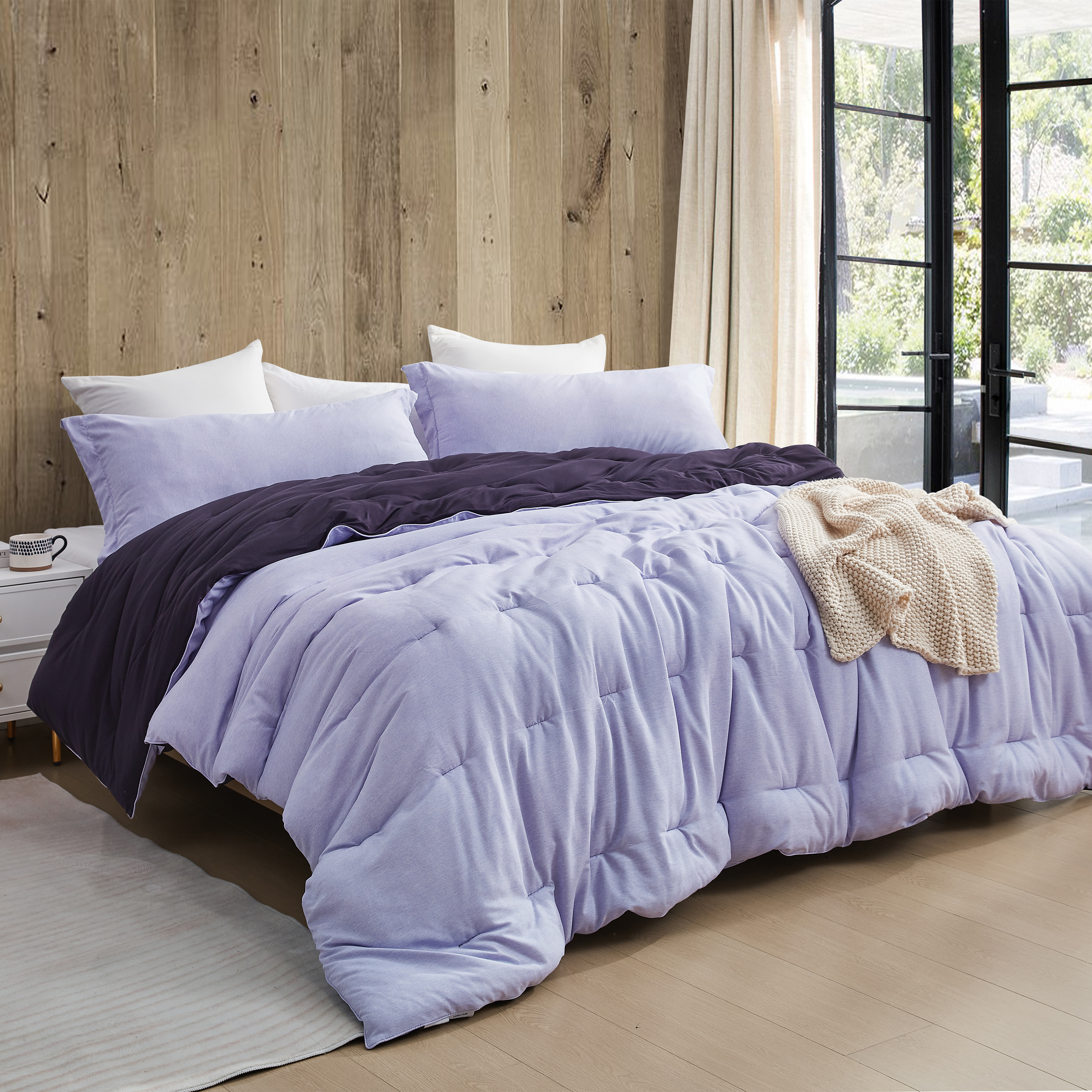 Yoga Pants - Coma Inducer Oversized Cooling Comforter - Sweet Lavender x Midnight Purple