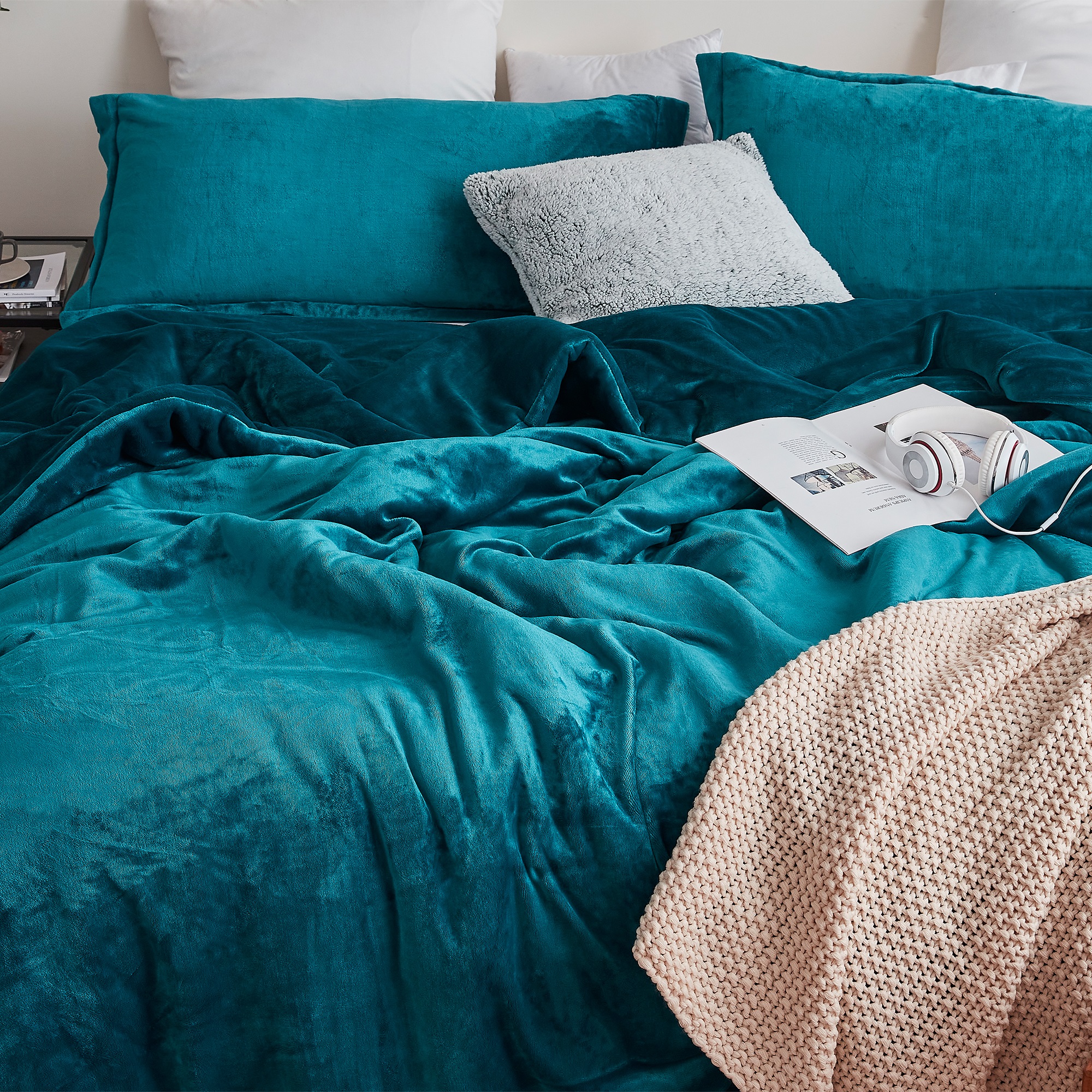 Coma Inducer® Oversized Comforter - The Original Plush - Deep Lagoon Blue